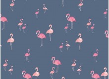 Jersey - Flamingos blau